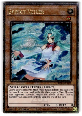 YUGIOH EFFECT VEILER QUARTER CENTURY SECRET RARE NEAR MINT 1ST ED RA04-EN004 - Image 1 of 2