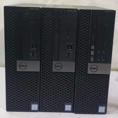 3 Lot Dell OptiPlex 7040/7050/7070 Core i5-6thGen/7thGen/9thGen 8/16/32GB NoSSD - Image 1 of 4