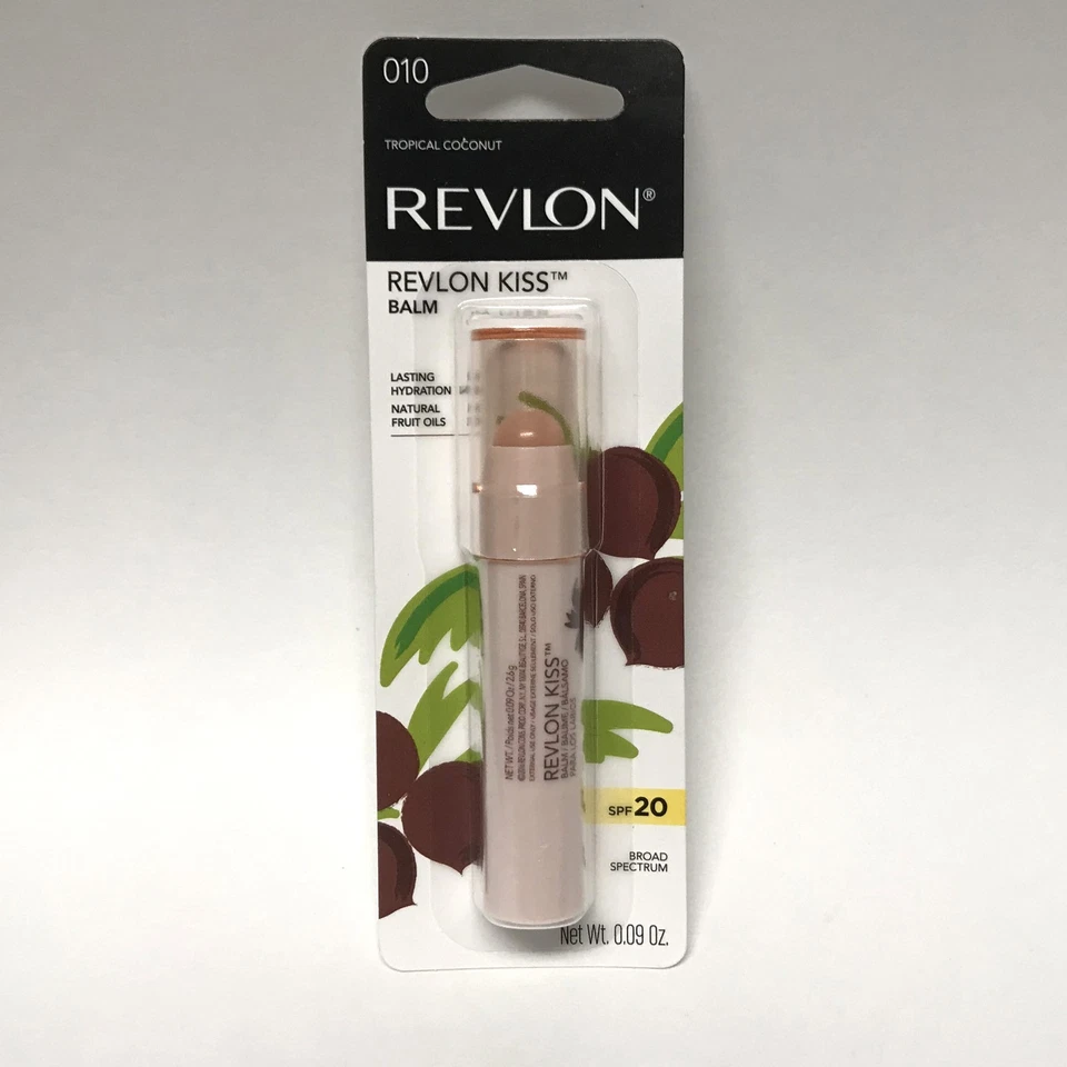 Revlon Kiss Lip Balm Stick Tropical Coconut 10 SPF 20 0.09 Oz