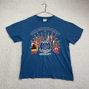Vintage Nato Awacs E-3A Geilenkirchen Germany Tshirt Men M Blue Made In USA - Bild 1 von 15
