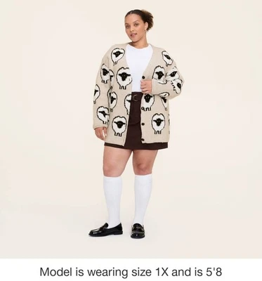 Woolrich x Target - SIZE 3X - Sheep Print Relaxed Cardigan - In Hand - NWT - Image 1 of 4