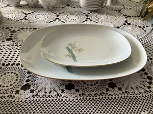Zwei (2) Noritake Bambus Orientalische Servierplatten NEU - Bild 1 von 8