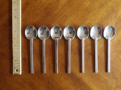 Lot 7x Teaspoon Boda Nova STOCKHOLM Stainless 18-8 Korea Flatware MCM 6.6" - Image 1 of 4