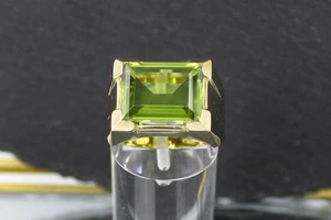Herrenring, Goldring, 333er Gold, 8 Karat mit grünem Spinell - Bild 1 von 14