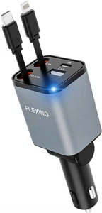 Einziehbares Autoladegerät für iPhone 16, 69W Schnellladen Autoladegerät USB C, Auto - Bild 1 von 17