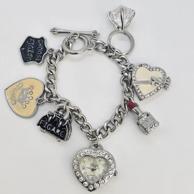 Reloj para mujer Figaro Couture Charm 27MM correa en forma de corazón 7" batería nueva Foto 1 de 4