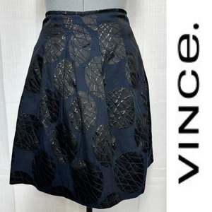 Falda circular forrada Vince ASO Blair Waldorf Gossip Girl azul marino a lunares talla: 10 - Imagen 1 de 9