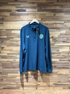 Ireland Football 1/4 Zip Midlayer Top Green Castore Size UK 3XL New + Tags - Picture 1 of 17