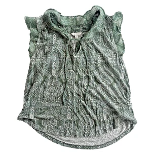 Lucky Brand Womens Shirt Size Medium Multicolor Floral Print Tie Front Flowy - Picture 1 of 5