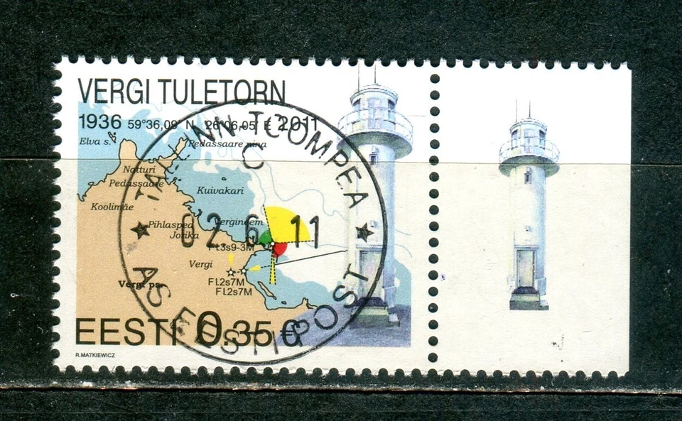 EST_484 2011 Эстония Vergi Маяк FDC отмена - Изображение 1 из 1
