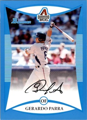 2008 Bowman Draft Prospects Blue #BDPP103 Gerardo Parra FG /399 - BB - Image 1 of 2