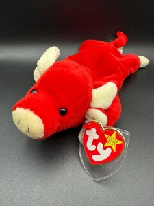 Snort The Red Bull 1995 TY Beanie Baby - Extremely RARE & RETIRED PVC Tag Errors - Picture 1 of 5