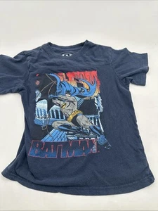 Batman T-Shirt Youth Boy Small Graphic Print Logo Blue ..#25981 - Picture 1 of 7