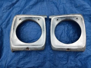 Two headlight bezel trim parts for 1967-69 ford pickup truck - Bild 1 von 14