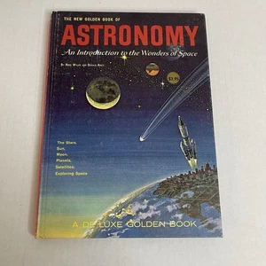 Vintage 1965 The New Golden Book of Astronomy Deluxe Golden Book Space Science - Imagen 1 de 8