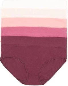 Felina Confezione da 5 Hipster Donna Pima Cotone Vita Larga, Multi, Large - Foto 1 di 5