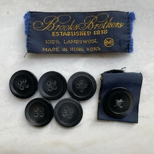 Lot 6 Brooks Brothers 4 hole Replacement Buttons for a Cardigan Sweater - Picture 1 of 3