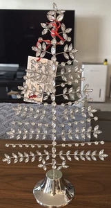 "Árbol de Navidad con diamantes de imitación Bella Lux gemas de alambre de plata 17"" decoración navideña nuevo con etiquetas" - Imagen 1 de 11