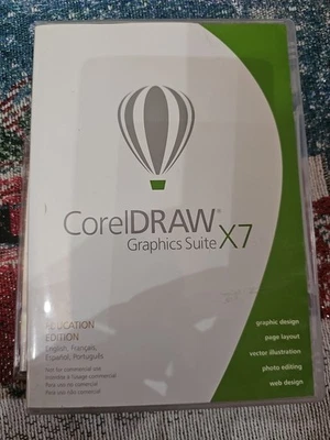 CorelDraw Graphics Suite X7 - Education Edition (DVD, 2014, 1-Disc) w/ Key - Image 1 of 4