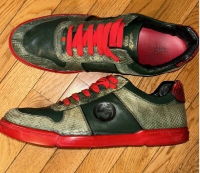 Zapatillas Gucci SS09 Verde Pitón y Cuero Talla GG Foto 1 de 4
