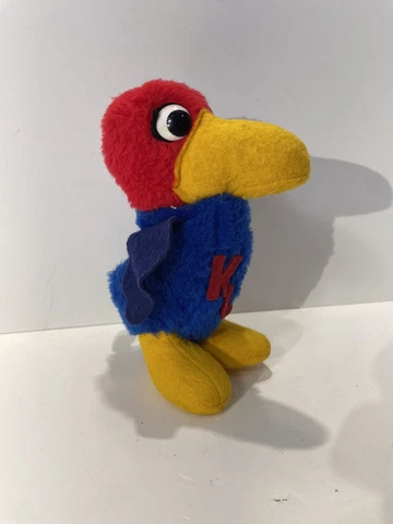RARE KU University Of Kansas Jayhawks 8” Plush Small Felt Princess Soft Toys Cover
