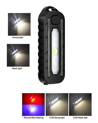 LED Red Blue Shoulder Light with Clip and USB Charging Lead - Fits MOLLE - Image 1 of 4