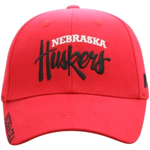Gorra ajustable Russell Nebraska Corn Huskers roja nueva con etiquetas - Imagen 1 de 4