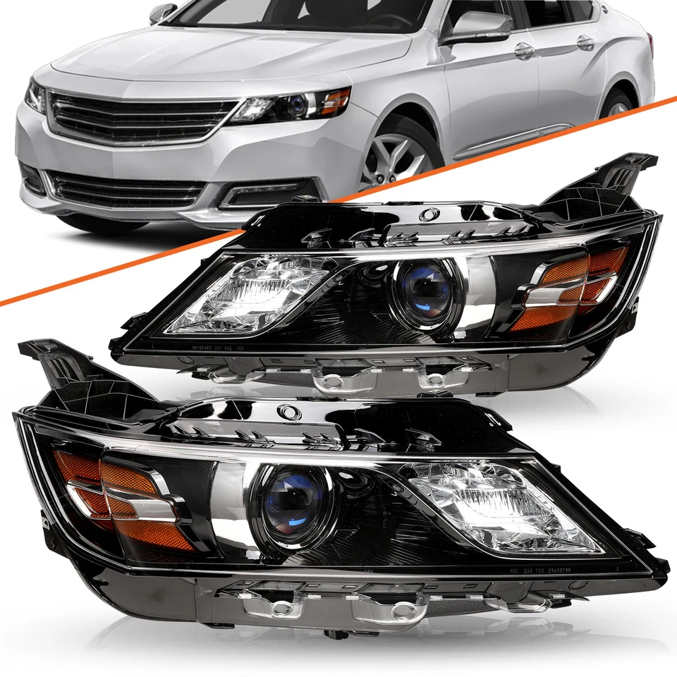 Faros halógenos negros para Chevy Impala 2014-2020 izquierda+derecha 14-20 Foto 1 de 1