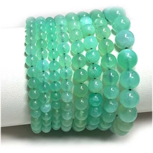 Pulsera Crisoprasa Azul Verde Genuina Natural Alta Calidad Cuentas Sueltas Redondas - Imagen 1 de 6