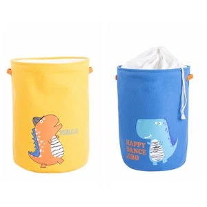 Children's Dinosaur Laundry Hamper Kid Laundry Bag Nursery Toys Storage Bag - Picture 1 of 11