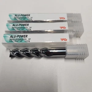 36593(E5982032) YG-1 ALU-POWER 1/2" DIAMETER 3 FLUTE 2"LOC X 4"OAL Long (3pc) - Picture 1 of 2