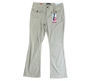 Juniors 15 Hot Kiss Light Khaki 10 in. Rise Flare Pants - Picture 1 of 2