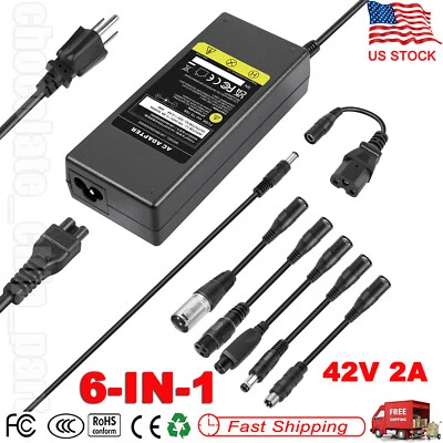 42V 3-Prong Scooter Charger For 36V Lithium Battery Skateboard Balance Board 2A - Image 1 of 4