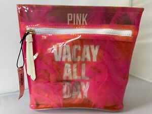VICTORIA'S SECRET PINK VACAY ALL DAY BEAUTY BEACH MAKEUP COSMETIC TRAVEL BAG