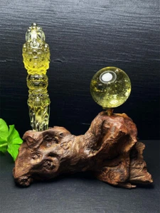 Natural Citrine Quartz Rainbow Ball Crystals Sphere Carved Ritual implements - Picture 1 of 7