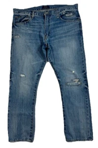 Vintage Polo Ralph Lauren Jeans Denim Blue Patch Repaired Größe 38x30 - Bild 1 von 18