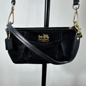 COACH MADISON LEATHER ZIP WRISTLET/ Should Bag - Picture 1 of 24