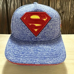 Gorra con logotipo de Superman Snapback gorra azul jaspeado malla logotipo bajo perfil ajustable DC - Imagen 1 de 12