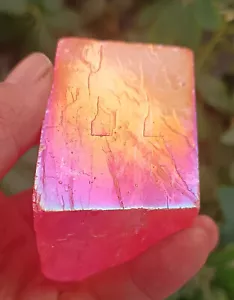 249g Rainbow Aura Calcite Crystal Bismuth Titanium Silicon Mineral Specimen 1 - Picture 1 of 11