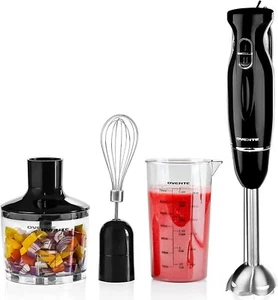 Frullatore elettrico ad immersione manuale 2 velocità con lame in acciaio inox nero - Foto 1 di 11