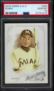 PSA 10 - 2015 Topps Allen & Ginter #285 Ichiro Suzuki Miami Marlins HOF - Picture 1 of 2