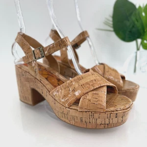 Kork-Ease Korks Calda Sandals Women's 10 Cork Platform Chunky Slingback Y2K - Picture 1 of 16