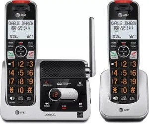 AT&T BL102-2 DECT 6.0 2-Handset Cordless Phone for Home with Answering Machine - Picture 1 of 23