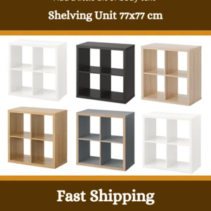 Ikea KALLAX 4Tier Shelving Unit Storage Box Drawer Organizer Bookcase Wall Shelf - Picture 1 of 8