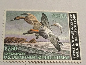 UNUSED MIGRATORY BIRD HUNTING CONSERVATION STAMP 1982 - Picture 1 of 2