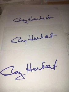 Ray Herbert 1950 Detroit Tiger Signed 3x5 index Card - Picture 1 of 1