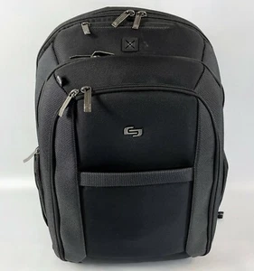 SOLO Brand Black Simple Hidden Pocket Device Laptop Tablet Backpack Carry Bag - Picture 1 of 11