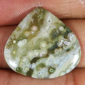 natürlicher OZEANJASPIS Cabochon lose Edelstein 23,15 ct. (28x26x4mm) Herzform - Bild 1 von 6