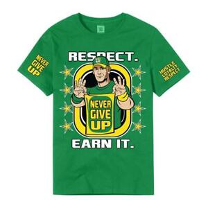 WWE JOHN CENA “EARN THE DAY” T-SHIRT OFFICIAL ALL SIZES NEW