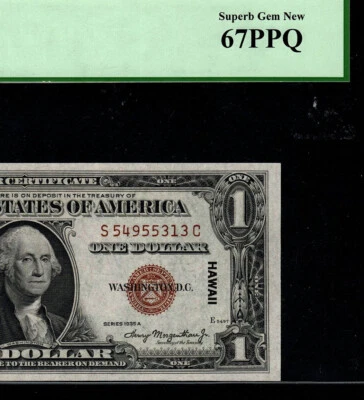1935A $1 Hawaii - WWII Emergency Issue Fr# 2300 PCGS Gem 67 PPQ S5499313C (EBE) - Image 1 of 4